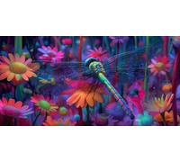 Pintar por Numeros Adultos y Principiantes, XXL Kit de Pintura Acrílica DIY en Lienzo, con Pinceles y Pigmentos, Manualidades Creativas Decoración Hogar Regalos, Sin Marco, 45x90cm, Flor LibéLula J672
