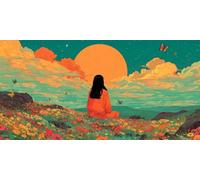 Pintar por Numeros Adultos y Principiantes, XXL Kit de Pintura Acrílica DIY en Lienzo, con Pinceles y Pigmentos, Manualidades Creativas Decoración, Sin Marco, 75x150cm, Cima MontañA Al Amanecer J-686