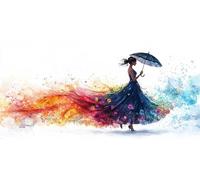 Pintar por Numeros Adultos y Principiantes, XXL Kit de Pintura Acrílica DIY en Lienzo, con Pinceles y Pigmentos, Manualidades Creativas Decoración Hogar, Sin Marco, 50x100cm, AbstraccióN NiñAs J-587
