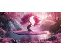 Pintar por Numeros Adultos y Principiantes, XXL Kit de Pintura Acrílica DIY en Lienzo, con Pinceles y Pigmentos, Manualidades Creativas Decoración Hogar, Sin Marco, 45x90cm, AbstraccióN Cascada J-650