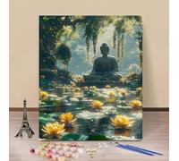 Pintar por Numeros Adultos Zen Cuadros para Pintar por Numeros Flor Paint by Numbers Adult Kit Manualidades Adultos DIY Colorido Lienzos Pintura Para Decoración Del Hogar 70x100cm Sin Marco 4-032IL