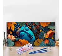 Pintar por Numeros Adultos Zen Kit Manualidades Adultos Planta Pintar por Numeros para Principiantes, DIY Paint by Numbers Adult con Pinceles y Pigmento, Navidad Decoracion Hogar,Regalo 30x60cm G8-625