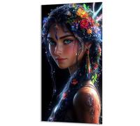 Pintar por Numeros Amar Flor, Pintar por Numeros Adultos, Principiante DIY Canva para Kits de Pintura Niños, con 3- Pinceles Pigmento Acrílico, Paint by Numbers Adult, Regalos Mujer 60x120cm 0z-861