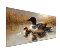 Pintar por Numeros Animal Pintar por Numeros Niños Lienzo Paint by Numbers Adultos y Principiantes Manualidades Niños DIY Kit de Pintura al Óleo con Marco, Cuadros Decorativos Pato 80x160cm k-1226