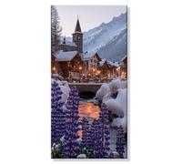 Pintar por Numeros Cabina Lavanda, Grande Manualidades Adultos Painting by Numbers Kits, Pintar por Numeros Principiantes, DIY Kit Pintura al óleo de Lienzo con Pinceles, Decor Hogar 60x120cm s0h-913