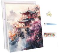 Pintar por Numeros con Marco Arquitectura Cuadros para Pintar por Numeros áRbol, DIY Manualidades Adultos, Paint by Numbers Adult con Pinceles, Cuadros Decoracion Salon Modernos 100x130cm H-9182