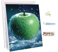 Pintar por Numeros con Marco Fruta Pintar por Numeros Gotas De Agua, DIY Manualidades Adultos, Paint by Numbers Adult con Pinceles, Cuadros Decoracion Salon Modernos, Regalo Mujer 90x120cm 0-1392