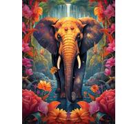 Pintar por Numeros elefante Pintura por Numeros Adultos Abstracción Paint by Numbers, Paint by Numbers Adult, Includes Complete Paint Kit, Regalos Mujer, Home Decoration, Without Frame, 30x40cm e-112