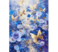 Pintar por Numeros flor Pintura por Numeros Adultos Abstracción Paint by Numbers, DIY Paint by Numbers Adult, Includes Complete Paint Kit, Regalos Mujer, Home Decoration, Without Frame, 50x70cm e-250