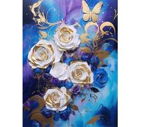 Pintar por Numeros flor Pintura por Numeros Adultos Abstracción Paint by Numbers, DIY Paint by Numbers Adult, Includes Complete Paint Kit, Regalos Mujer, Home Decoration, Without Frame, 90x120cm e-247