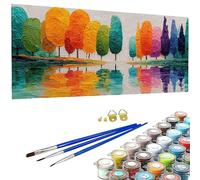 Pintar por Numeros Historietas Pintura por Numeros Adultos áRbol, Manualidades Adultos, Con 3 Pinceles y Pigmento Acrílico Kit de Pintura al óLeo de Lienzo Creativo, Decoración 120x60cm - SW26052K