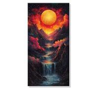 Pintar por Numeros Luna Caer, Grande Manualidades Adultos Painting by Numbers Kits, Pintar por Numeros Principiantes, DIY Kit de Pintura al óleo de Lienzo con 3- Pinceles, Decor Hogar 20x40cm s0h-908