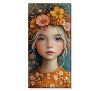 Pintar por Numeros Margarita Chica, Grande Manualidades Adultos Painting by Numbers Kits, Pintar por Numeros Principiantes, DIY Kit Pintura al óleo de Lienzo con Pinceles, Decor Hogar 20x40cm s0h-799