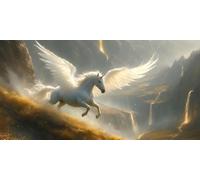 Pintar por Numeros Montaña Caballo, Grande Manualidades Adultos Painting by Numbers Kits, Pintar por Numeros Niños, Principiantes DIY Kit de Pintura al óleo de Lienzo, para Decor Hogar 50x100cm L-448