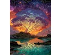 Pintar por Numeros Niños áRbol De La Vida Pintar por Numeros Lago Painting by Numbers, Easy DIY Kit Pintura Painting, Entretenimiento Adultos Kits, Decoracion Hogar Regalo Sin Marco 30x40cm 7-8Q91