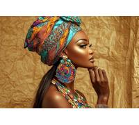 Pintar por Numeros, Pintura por Números Adultos Mujeres Africanas, Kit de Pintura al óleo de Lienzo DIY para con Pinceles, Cuadros por Numeros Pigmento Acrílico, Ideal para Principiantes 40x60cm i-202