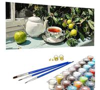 Pintar por Numeros Planta Pintura por Numeros Adultos Paisaje, Manualidades Adultos, Con 3 Pinceles y Pigmento Acrílico Kit de Pintura al óLeo de Lienzo Creativo, Decoración 200x100cm - SW260563S