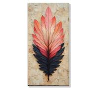Pintar por Numeros Retro Hoja, Grande Manualidades Adultos Painting by Numbers Kits, Pintar por Numeros Principiantes, DIY Kit Pintura al óleo de Lienzo con Pinceles, Decor Hogar 20x40cm s0h-791