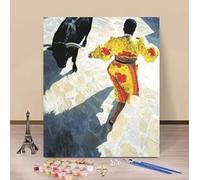 Pintar por Numeros Toreo Pintar por Numeros Set Deportes Painting by Numbers DIY Kit Pintura Entretenimiento Adultos Principiante Paintings Kits, Decoracion Hogar Regalo Sin Marco 60x90cm 8-K68XF