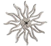 Pintdecor Sunny Reloj, MDF, Plateado, 80 x 80 x 4.5 cm