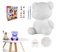 Pinte su propio kit de arte con lámpara de oso, kits de pintura artesanal hechos a mano,Juego de manualidades con pintura con luz nocturna, modelo de oso creativo - Kits de artesanal hechos a