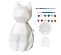Pinte su propio kit de lámparas - Proyecto de arte infantil, set de artesanía con luz cálida | Formas de dinosaurios y gatos, suministros de pintura de bricolaje para niños de 4 años más, actividad cr