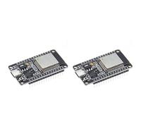 PintoHardware 2X ESP32, WROOM, 38Pines, Modulo NodeMCU WiFi + Bluetooth, Microcontrolador con Micro USB IDE Type C y Chip CP2102, Placa de Desarrollo 2.4 GHz Dual Core, GPIO, Compatible con Arduino.