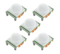PintoHardware - 5 unids Módulos Infrarrojos Humano Sensor Movimiento PIR HC-SR501, Compatible con Arduino, Cobertura de Domo, Placa de Circuito Componentes Electrónicos, Proyectos de Automatización.