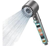 PintoHardware Alcachofa de duche con Filtro de 18 Pasos, Manguera de 1.5m y 5 Filtros de Repuesto, Modos de Pulverización Ajustables 3 +1, Mangueira Ducha Antical y Purificadora para Agua