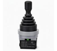 PintoHardware Contoladores de Interruptor Joystick Industrial 2 Posiciones con Retorno por Resorte, Palanca de Mando Momentánea 30 mm, 2NO, 400V AC 10A, Fuelle de Goma, para Grúas, Polipastos