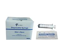 PintoMed Jeringa Desechable Esteril 3 Partes - 50 ml - Luer Slip - Paquete de 25 unidades