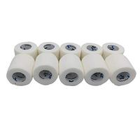 PintoMed - Venda Cohesiva - 10 x BLANCO - 10 rollos x 5 cm x 4,5 m estirado - Vendaje autoadhesiva elástica y flexible, Cinta adhesiva, Vet Wrap, Tape, Primeros auxílios y lesiones