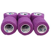 PintoMed - Venda Cohesiva - 6 x MORADO - 6 rollos x 5 cm x 4,5 m estirado - Vendaje autoadhesiva elástica y flexible, Cinta adhesiva, Vet Wrap, Tape, Primeros auxílios y lesiones