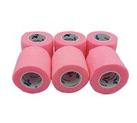PintoMed - Venda Cohesiva - 6 x ROSA - 6 rollos x 5 cm x 4,5 m estirado - Vendaje autoadhesiva elástica y flexible, Cinta adhesiva, Vet Wrap, Tape, Primeros auxílios y lesiones