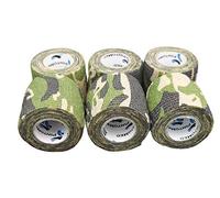PintoMed - Venda Cohesiva - 6 x VERDE CAMUFLADO - 6 rollos x 5 cm x 4,5 m estirado - Vendaje autoadhesiva elástica y flexible, Cinta adhesiva, Vet Wrap, Tape, Primeros auxílios y lesiones