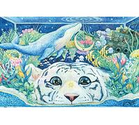 Pintoo - H2394 - León de algodón - Mundo del acuario de tigre blanco - Rompecabezas de plástico de 600 piezas