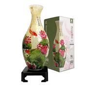 Pintoo Jarrón de rompecabezas 3D único hecho por 160 piezas de rompecabezas de plástico curvadas, regalo de inauguración de la casa para arreglos florales y decoración del hogar - [S1024]
