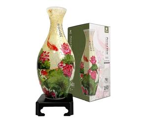 Pintoo Jarrón de rompecabezas 3D único, hecho con 160 piezas de plástico curvadas, regalo de inauguración de casa para arreglos florales y decoración del hogar - [S1024]