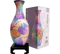 Pintoo Puzzle 3D Jarrón - Colorful Leaves | 160 Piezas | Jarrón DIY Funcional para Flores | Decoración de Hogar | Regalo Original para Mamá y Día de la Madre [S1034]