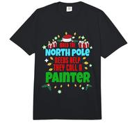 Pintor Ayudante del Polo Norte Pintor Divertido Navidad Comfort Colors Adult Heavyweight T-Shirt