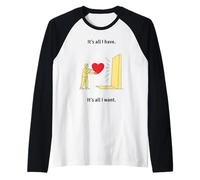Pintor Corazón a Lienzo Diseño Devoción Camiseta Manga Raglan