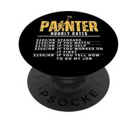 Pintor de Casas Tarifas por Hora Pintor Divertido PopSockets PopGrip Adhesivo