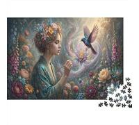 Pintor de floresRompecabezas Clásico De 1000 Piezas Cartón Reciclado Campo de Flores de fantasía Coordinación Ojo-Mano, Tiempo Libre, Regalo De Cumpleaños para Adolescentes 12+ 70x50cm/1000pcs