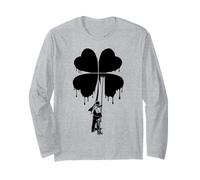 Pintor de Graffiti Divertido trébol de Cuatro Hojas del día de San Patricio Manga Larga