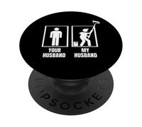 Pintor de la casa Tu Marido mi Marido Esposa Pintor Divertido PopSockets PopGrip Adhesivo