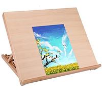Pintor de Mesa de Caballete A2, Pintura de Mesa de ángulo Ajustable Dibujo de Soporte de Madera 49 x 42 x 6,5 cm