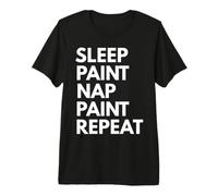 Pintor de Pintura de Amante repetido de la Siesta del sueño Camiseta Premium