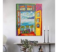 Pintor famoso Matisse Paisaje de paisaje Arte de la pared Pintura Pintura Poster Pinturas Modernas Pintura Fondos, para sala de estar Decoración de la casa Sin marco (Size : 50X70 cm unframed)