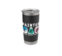 Pintor Papá El Ídolo El Mito La Leyenda Artesanos Pintor Vaso térmico de acero inoxidable de doble pared