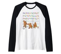Pintores de Osos en acción - Arte Musical Lindo Camiseta Manga Raglan